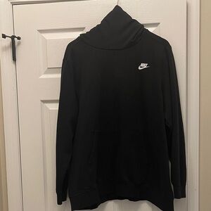 Nike Women's Black & White Hoodie Sweater